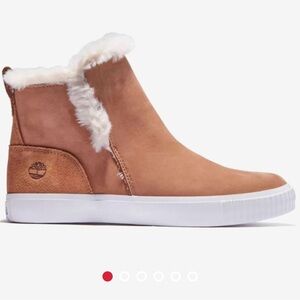 Timberland Women's Tan Fur-Lined Sneakers